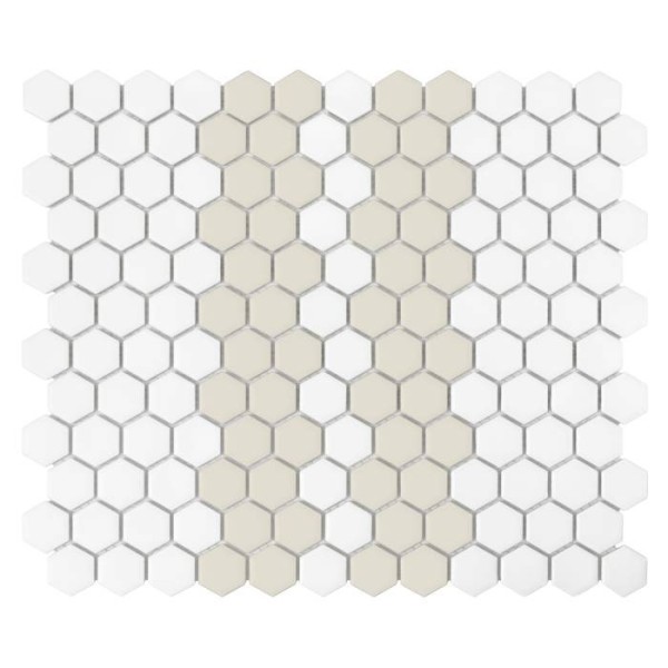 MINI HEXAGON STRIPE 2.1.C MATT MOZAIKA DUNIN 30 x 26 cm