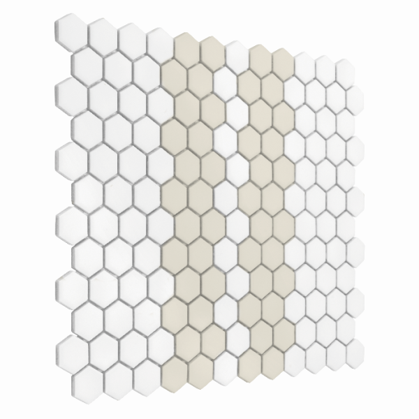 MINI HEXAGON STRIPE 2.1.C MATT MOZAIKA DUNIN 30 x 26 cm