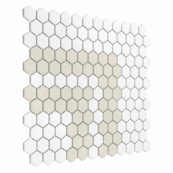 MINI HEXAGON STRIPE 2.2.C MATT MOZAIKA DUNIN 30 x 26 cm