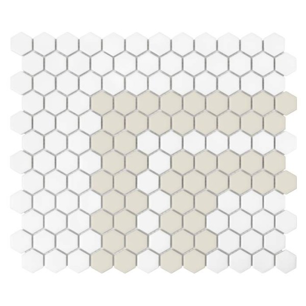 MINI HEXAGON STRIPE 2.3.C MATT MOZAIKA DUNIN 30 x 26 cm