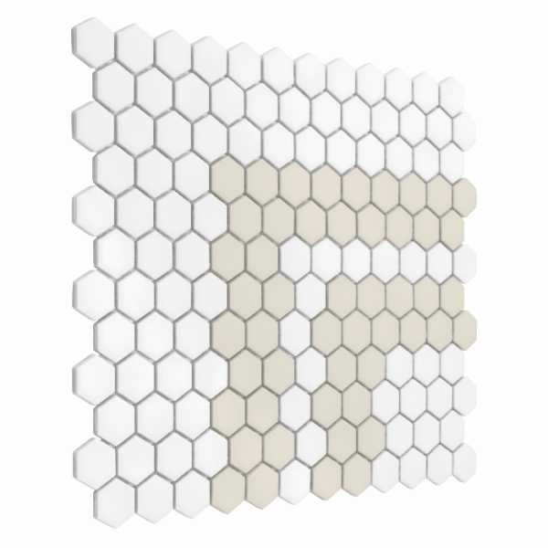 MINI HEXAGON STRIPE 2.3.C MATT MOZAIKA DUNIN 30 x 26 cm