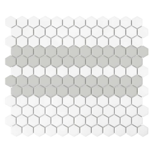 MINI HEXAGON STRIPE 2.A MATT MOZAIKA DUNIN 30 x 26 cm