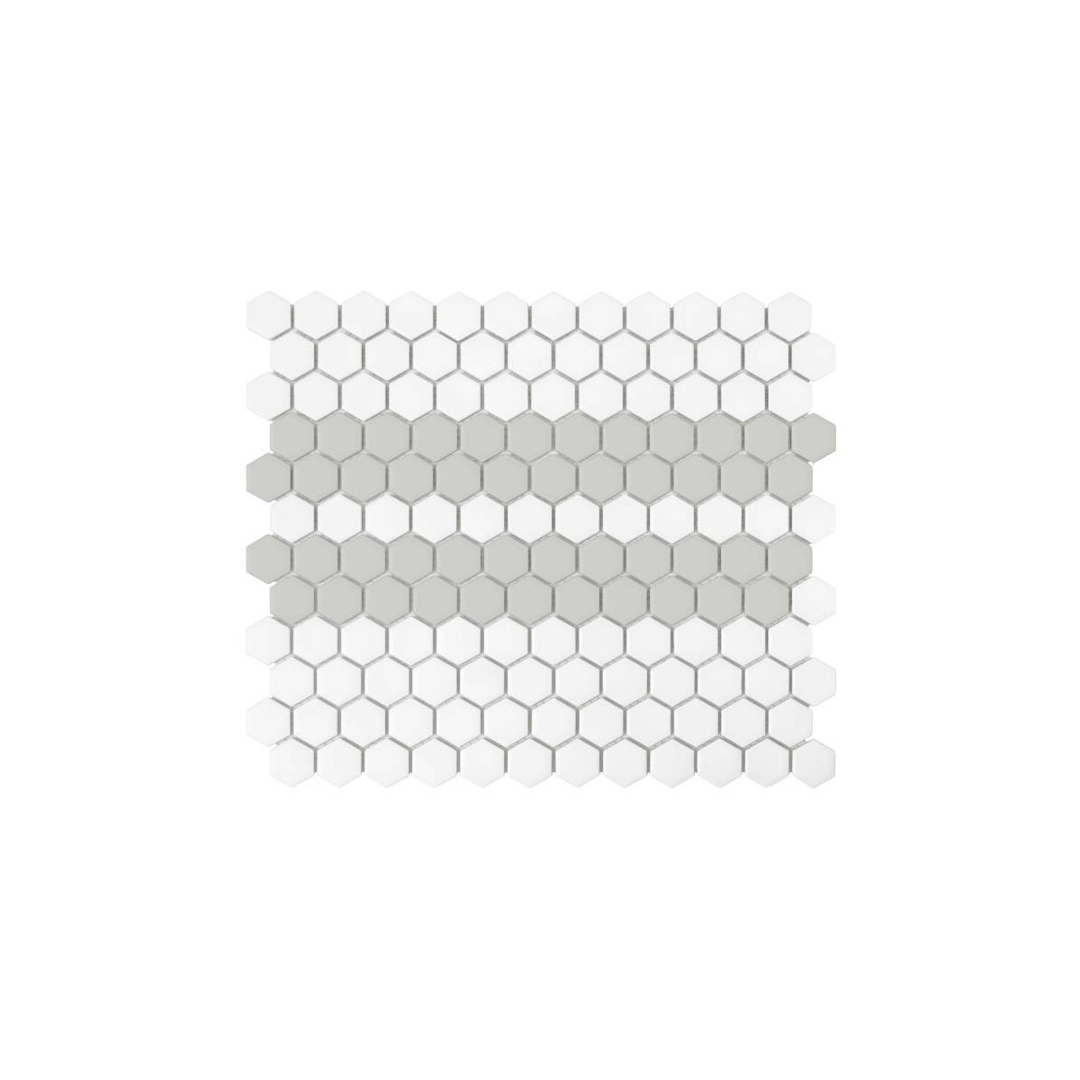 MINI HEXAGON STRIPE 2.A MATT MOZAIKA DUNIN 30 x 26 cm