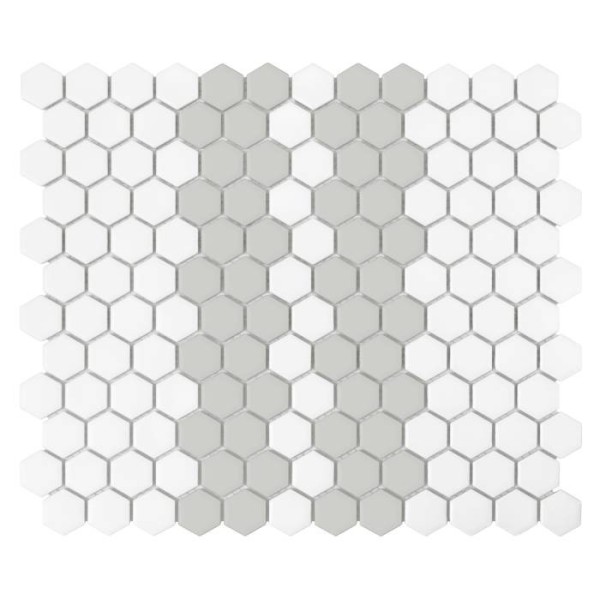 MINI HEXAGON STRIPE 2.1.A MATT MOZAIKA DUNIN 30 x 26 cm