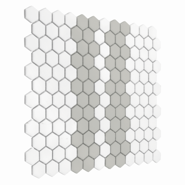 MINI HEXAGON STRIPE 2.1.A MATT MOZAIKA DUNIN 30 x 26 cm