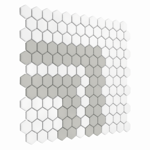 MINI HEXAGON STRIPE 2.2.A MATT MOZAIKA DUNIN 30 x 26 cm