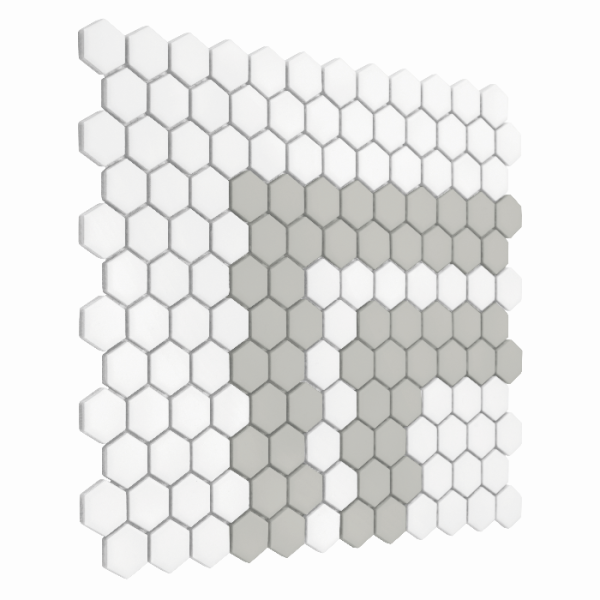 MINI HEXAGON STRIPE 2.3.A MATT MOZAIKA DUNIN 30 x 26 cm