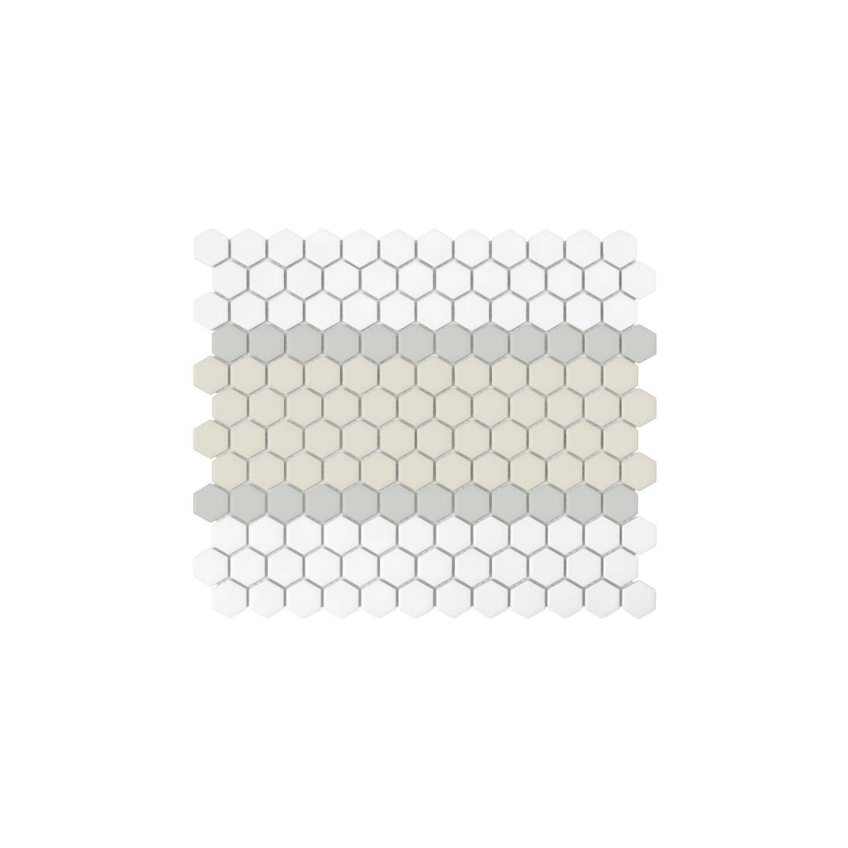 MINI HEXAGON STRIPE 3.A MATT MOZAIKA DUNIN 30 x 26 cm