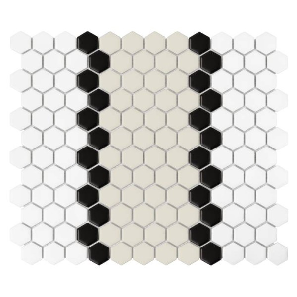 MINI HEXAGON STRIPE 3.1.B MATT MOZAIKA DUNIN 30 x 26 cm
