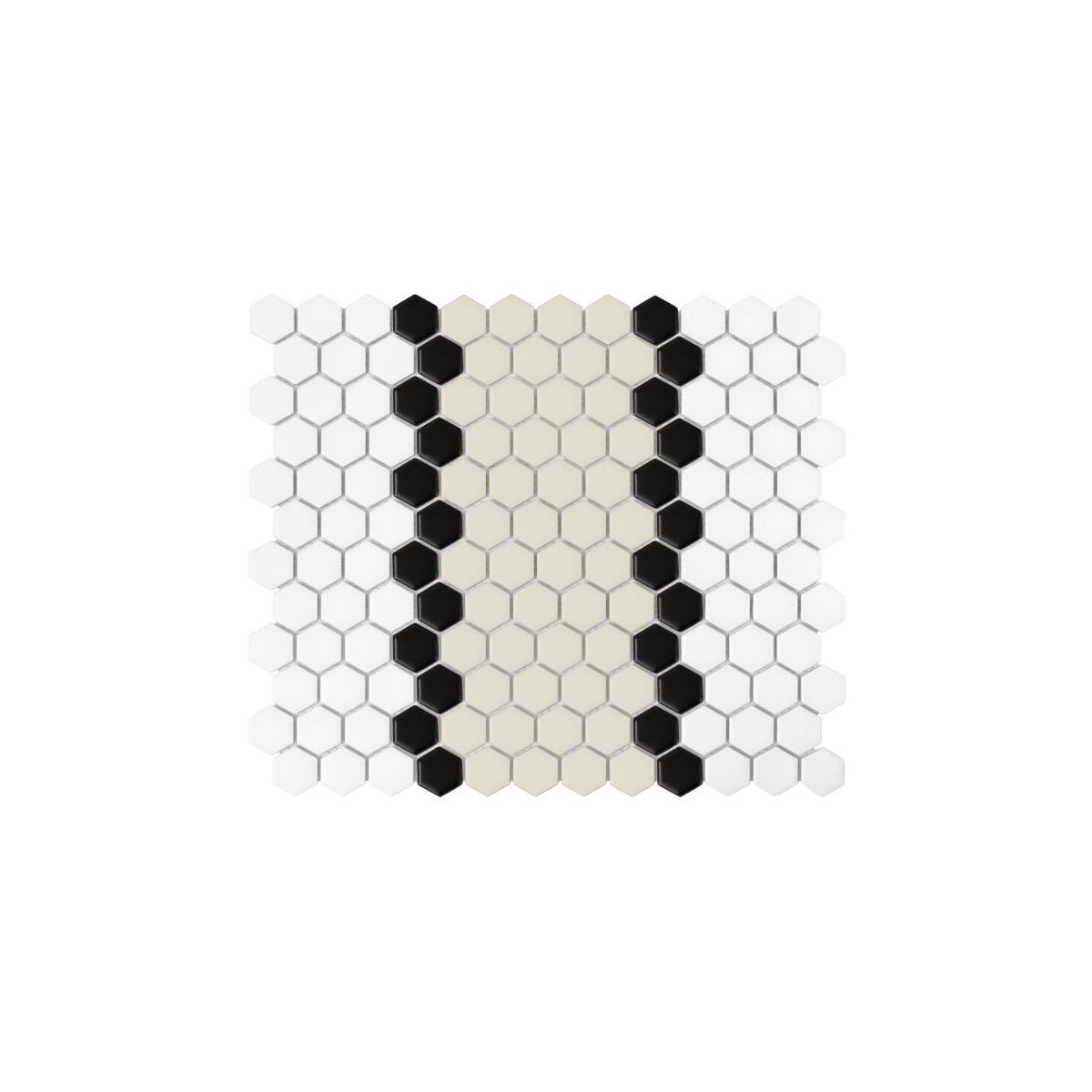 MINI HEXAGON STRIPE 3.1.B MATT MOZAIKA DUNIN 30 x 26 cm