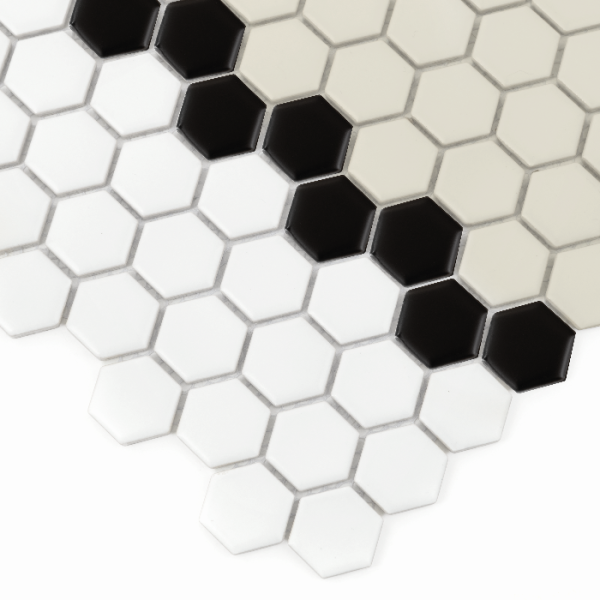 MINI HEXAGON STRIPE 3.1.B MATT MOZAIKA DUNIN 30 x 26 cm
