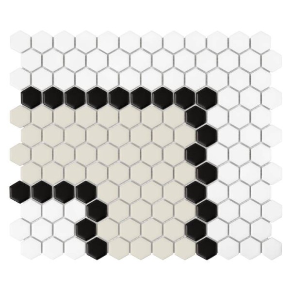 MINI HEXAGON STRIPE 3.2.B MATT MOZAIKA DUNIN 30 x 26 cm
