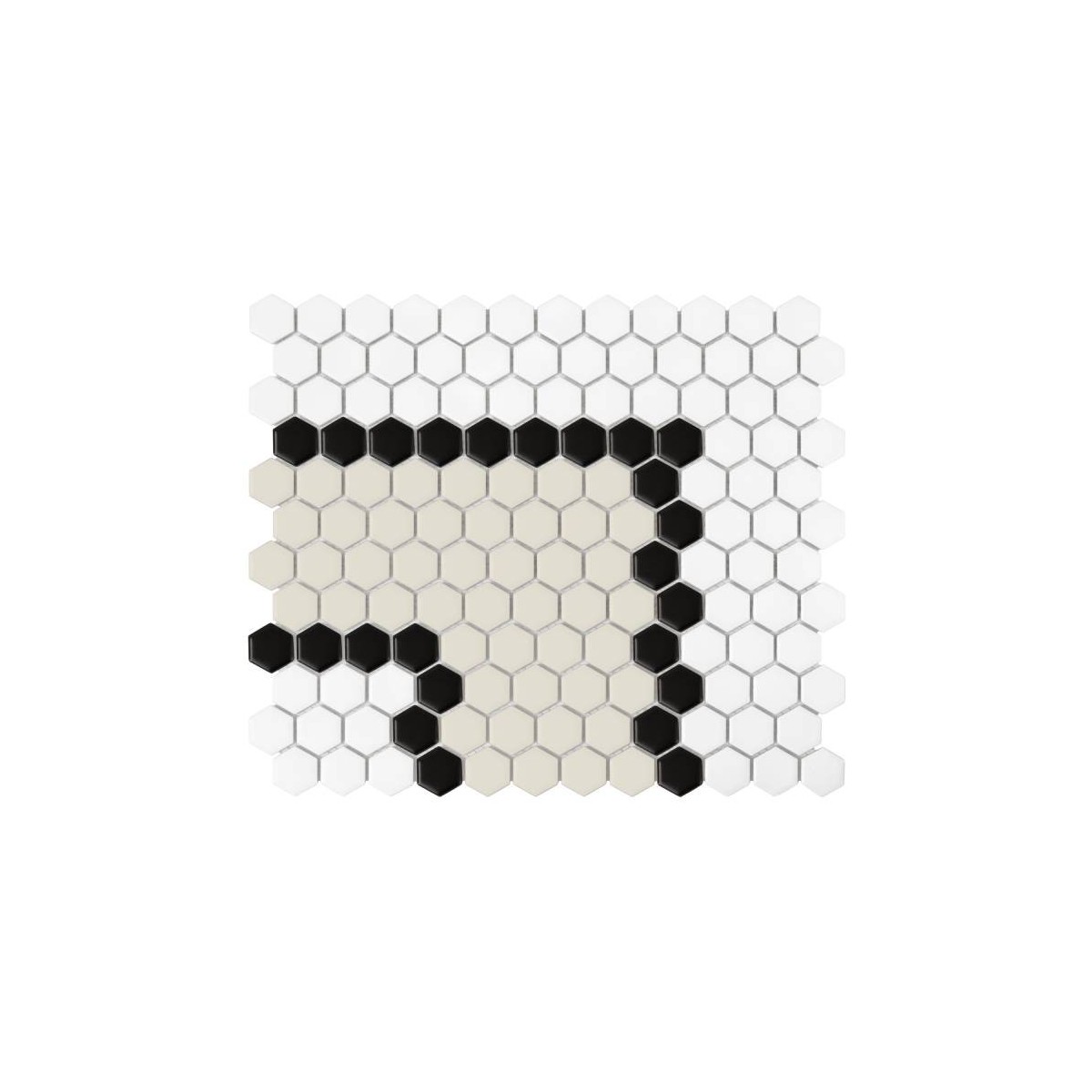 MINI HEXAGON STRIPE 3.2.B MATT MOZAIKA DUNIN 30 x 26 cm