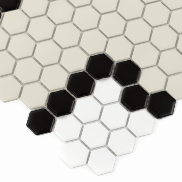 MINI HEXAGON STRIPE 3.2.B MATT MOZAIKA DUNIN 30 x 26 cm