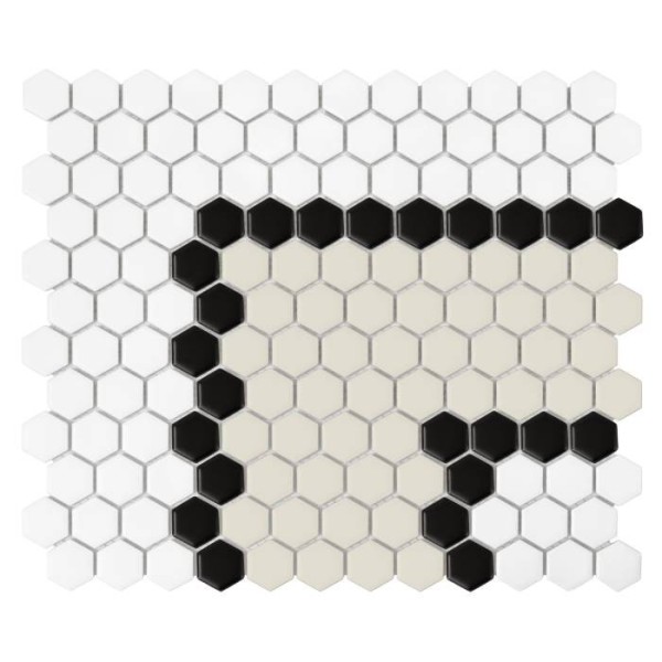 MINI HEXAGON STRIPE 3.3.B MATT MOZAIKA DUNIN 30 x 26 cm