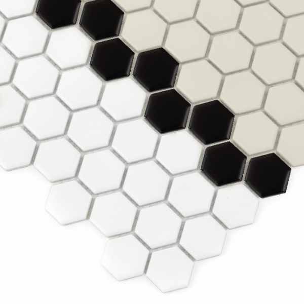 MINI HEXAGON STRIPE 3.3.B MATT MOZAIKA DUNIN 30 x 26 cm