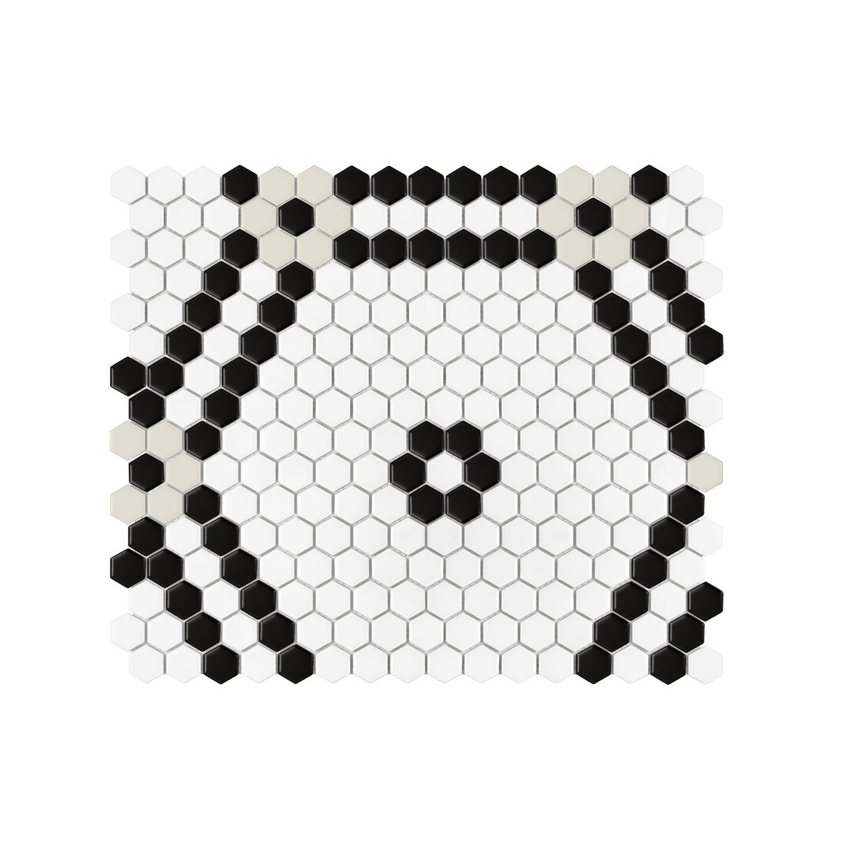 DOUBLEHEX BLACK MATT MOZAIKA DUNIN 40