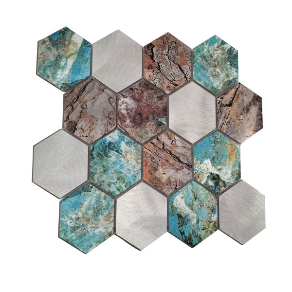 ALLUMI HEXAGON PATINA 73 MOZAIKA DUNIN 26 x 30 cm