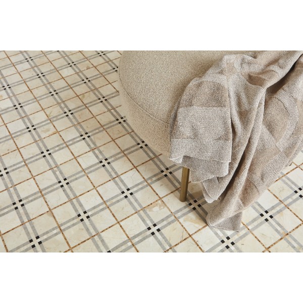 BEIGE TARTAN MOZAIKA DUNIN 31 x 31 x 1 cm