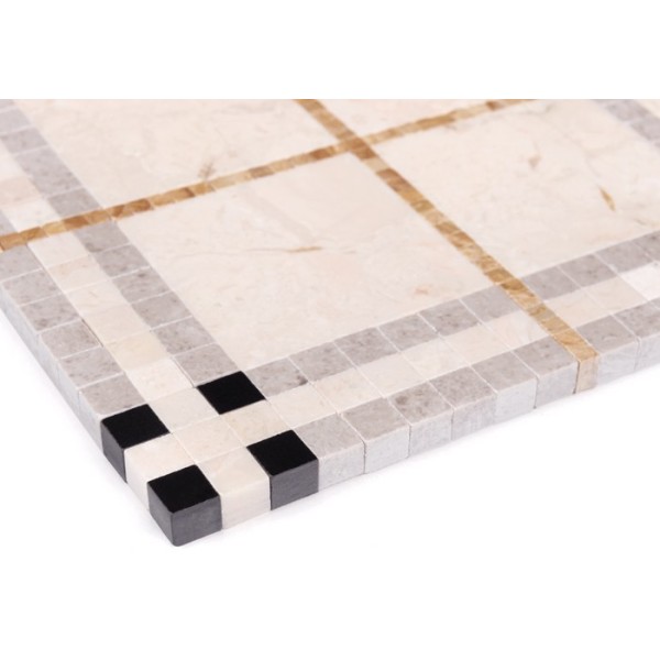 BEIGE TARTAN MOZAIKA DUNIN 31 x 31 x 1 cm