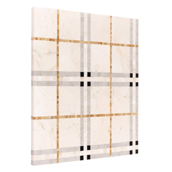 BEIGE TARTAN MOZAIKA DUNIN 31 x 31 x 1 cm