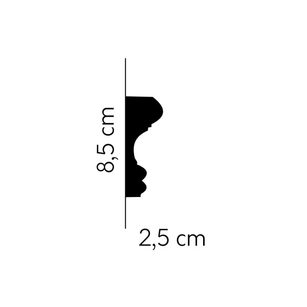 Listwa naścienna Mardom MDD311 2,5 × 8,5 × 200 cm