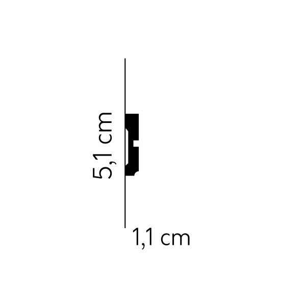 Listwa ścienna Mardom MDD414 1,1 × 5,1 × 200 cm