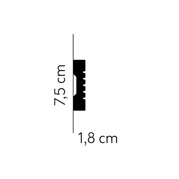Listwa ścienna Mardom MDD412 1,8 × 7,5 × 200 cm