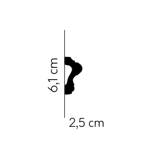 Profil ścienny elastyczny Mardom MDD346F 2,5 × 6,1 × 200 cm