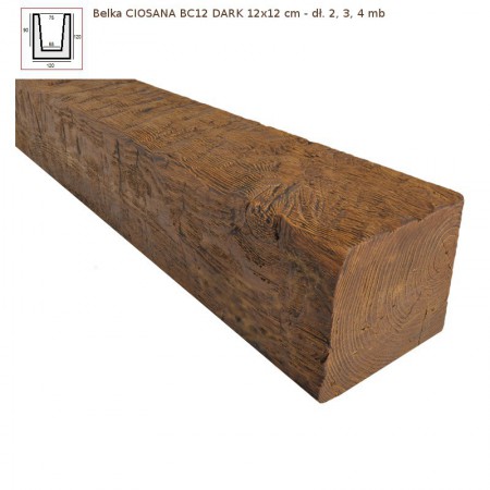 BC12  BELKA  CIEMNY BRĄZ  - 12 x 12 x 400 cm