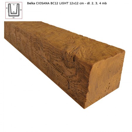 BC12  BELKA  JASNY BRĄZ  - 12 x 12 x 400 cm