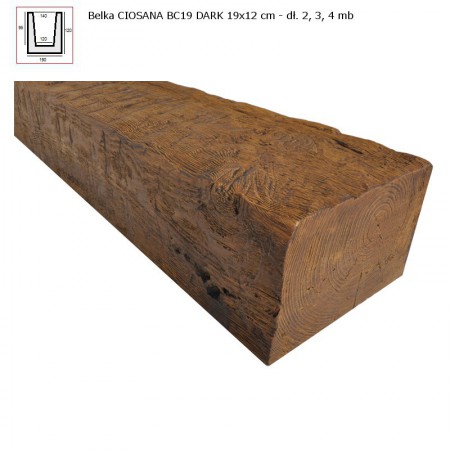 BC19  BELKA  CIEMNY BRĄZ  - 19 x 12 x 300 cm