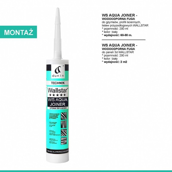 Wodoodporna fuga do sztukaterii i paneli Dunin WS Aqua Joiner 290 ml