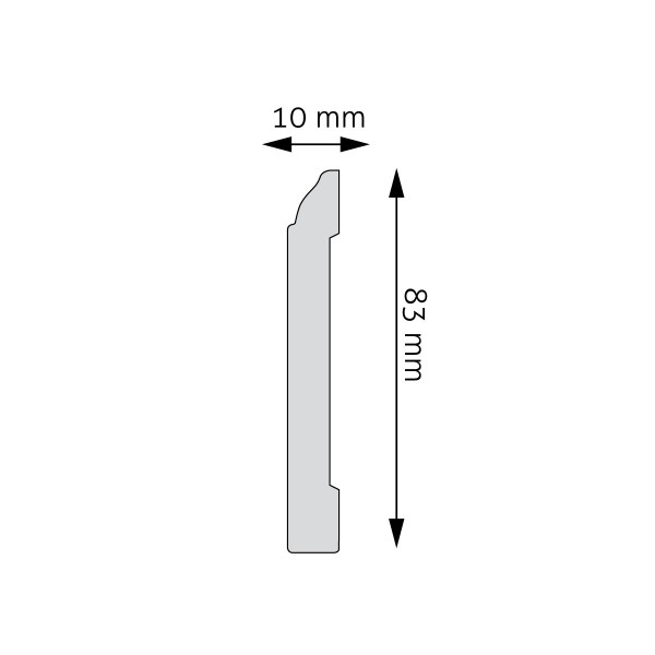Listwa przypodłogowa Creativa LPC-15 1,3 × 8,1 × 244 cm