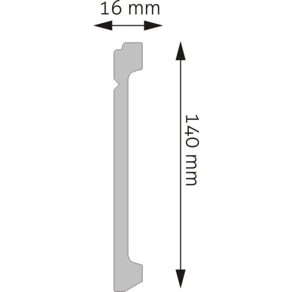 Listwa przypodłogowa Creativa LPC-30 1,6 × 13,8 × 244 cm