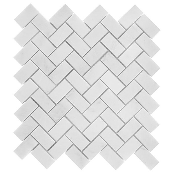 Mozaika Dunin Eastern White Herringbone 48 28,5 × 30,5 cm