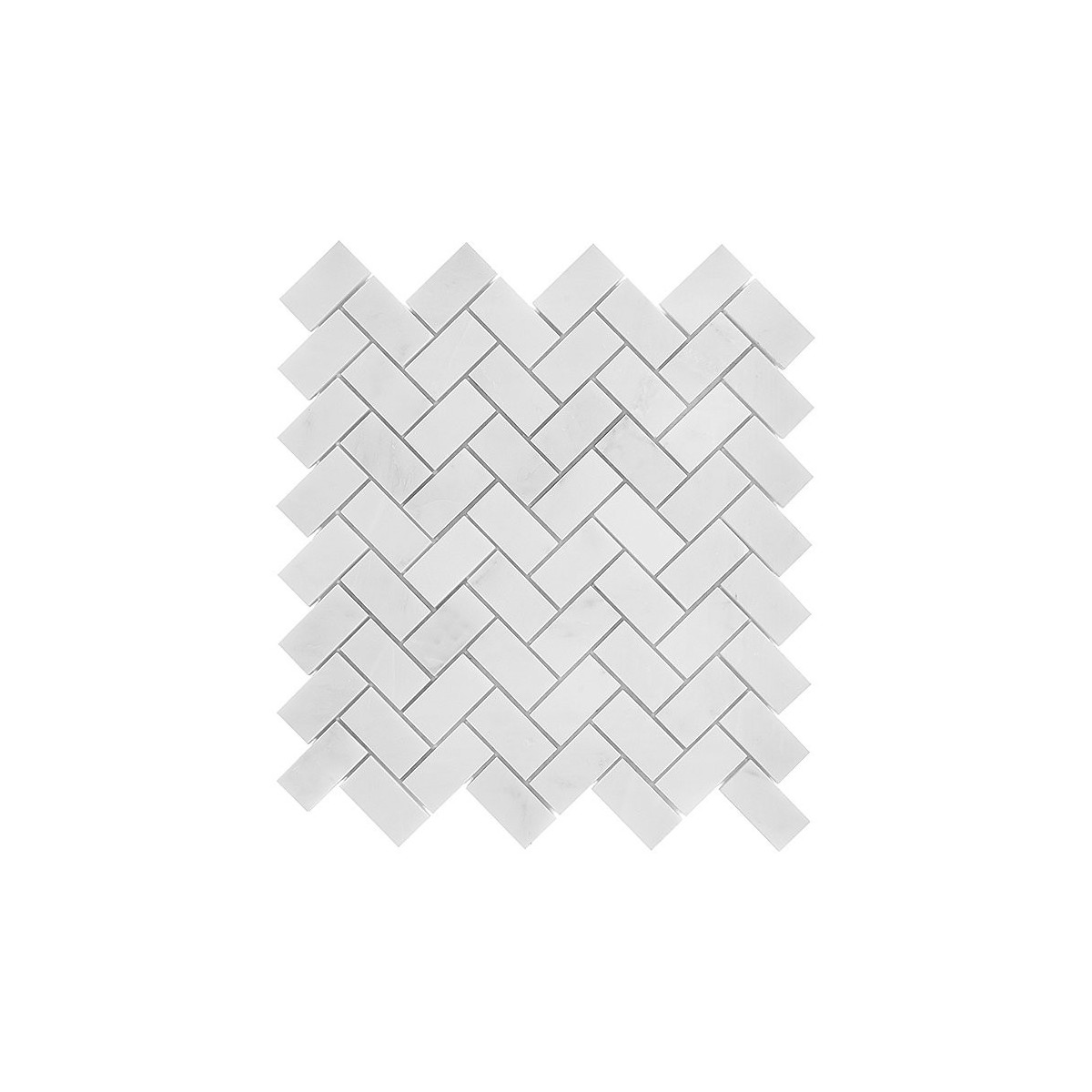 Mozaika Dunin Eastern White Herringbone 48 28,5 × 30,5 cm