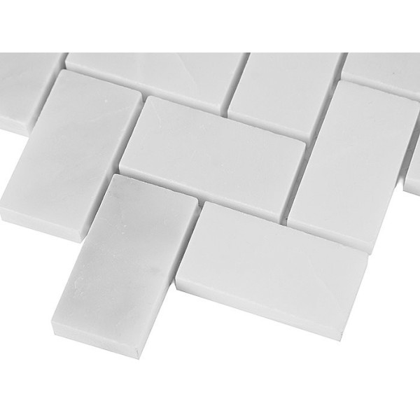 Mozaika Dunin Eastern White Herringbone 48 28,5 × 30,5 cm