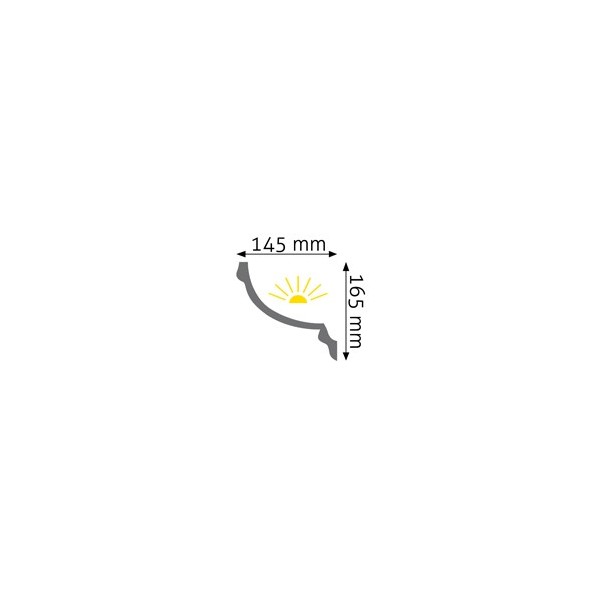 Listwa gzymsowa Creativa LGG-14 14,5 × 16,5 × 240 cm